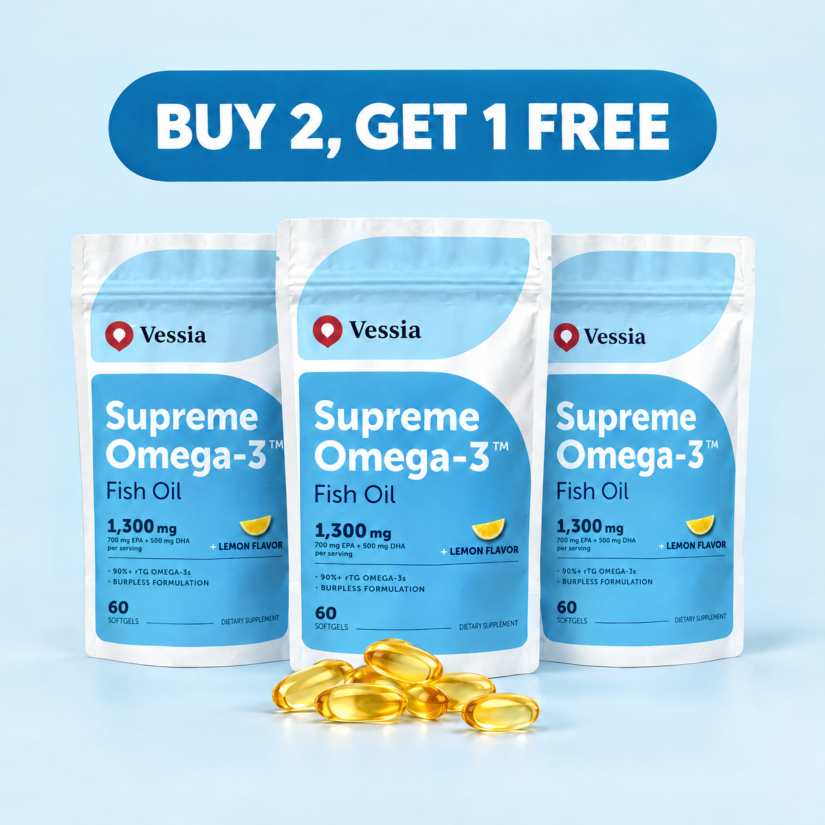 Vessia Supreme Omega-3 Fish Oil